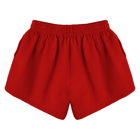 Miami Shorts, custom mid-rise fleece sweat shorts in Cherry Whisper color