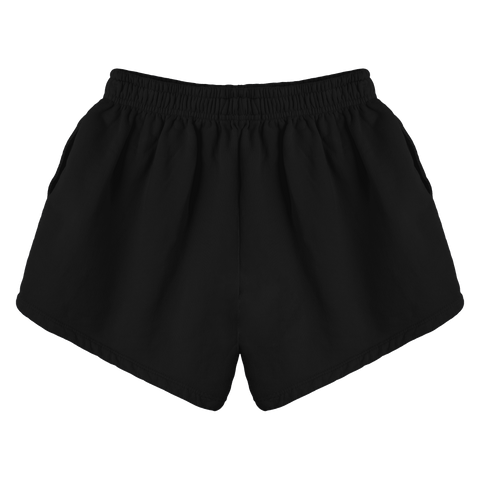 Miami Shorts, custom mid-rise fleece sweat shorts in Onyx Black color