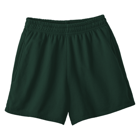 San Clemente Shorts, custom high-rise fleece sweat shorts in Camp Cutie color