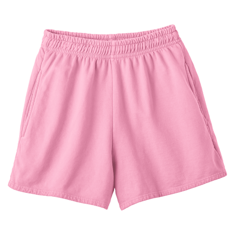 San Clemente Shorts, custom high-rise fleece sweat shorts in Dream House color