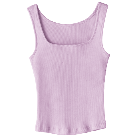 Amelia Tank, custom full-length fitted tank top with square neck in Aphrodite Approved color