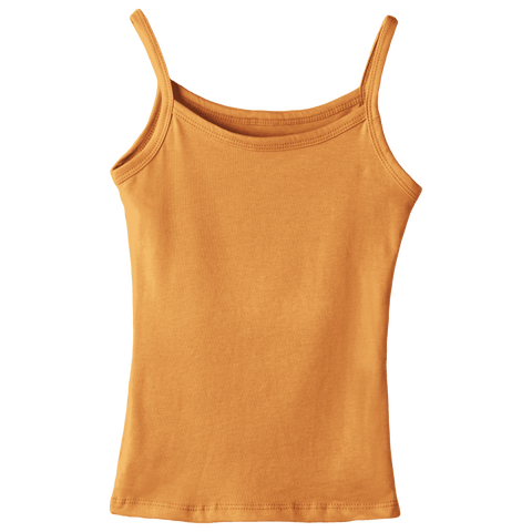 Hermosa Tank, custom full-length spaghetti strap tank top in Healing Light color