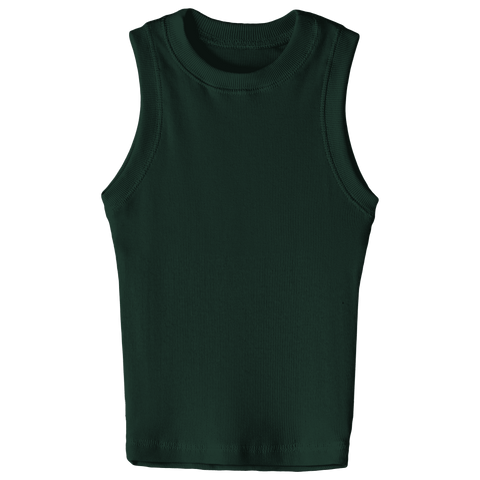 Laguna Tank, custom fitted full-length tank top with a high neckline in Camp Cutie color