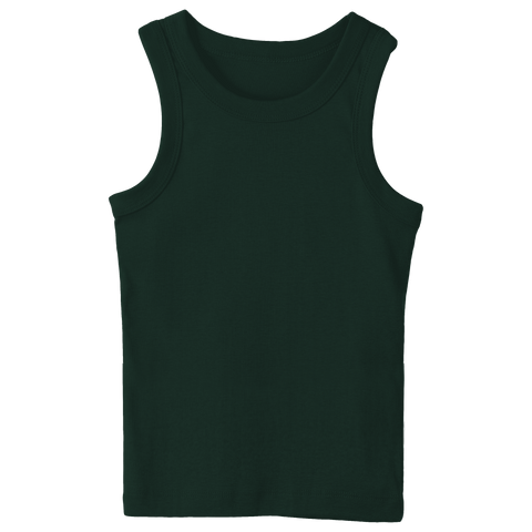 Malibu Tank, custom full-length fitted tank top with wide straps in Camp Cutie color