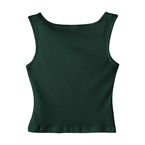 Santa Cruz Tank, custom cropped fitted tank top with boat neck in Camp Cutie color