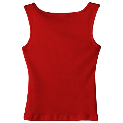 Santa Cruz Tank, custom full-length fitted tank top with boat neck in Cherry Whisper color