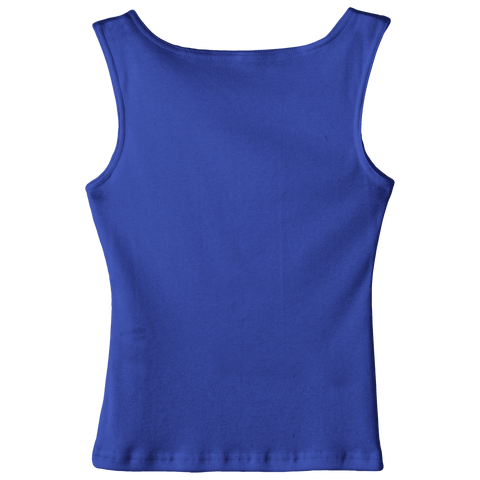 Santa Cruz Tank, custom full-length fitted tank top with boat neck in Lazuli Lover color