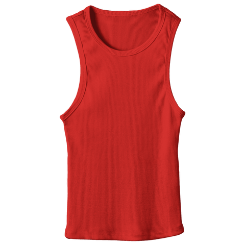 Santa Monica Tank, custom fitted full-length tank top in Cherry Whisper color
