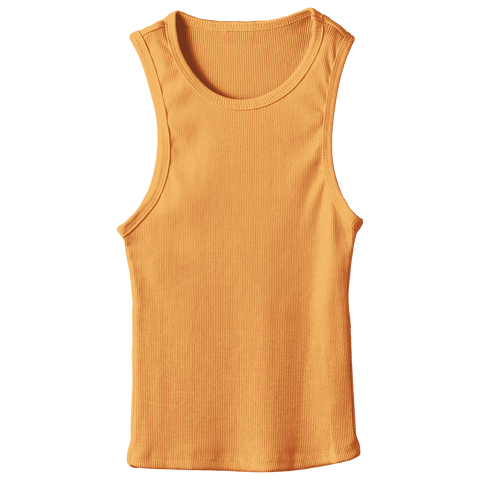 Santa Monica Tank, custom fitted full-length tank top in Healing Light color