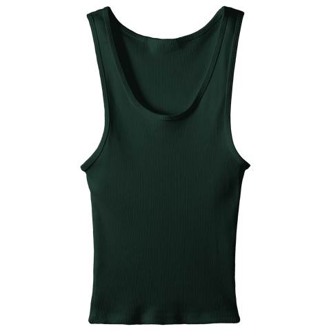 Sunset Tank, custom full-length scoop neck tank top in camp cutie color