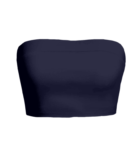 Crescent Tube Top, custom cropped strapless tube top in Midnight Chic color